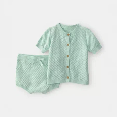 Carter's Baby Girls 2-pc. Short Set In Green