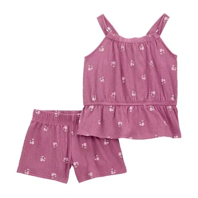 Carter's Baby Girls 2-pc. Short Set In Purple