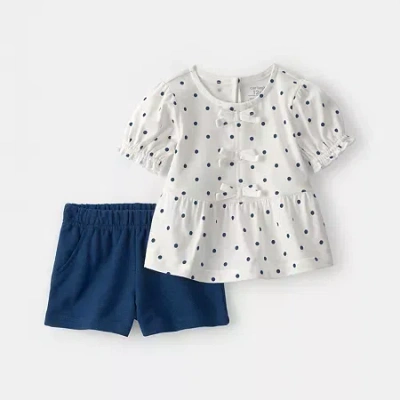 Carter's Baby Girls 2-pc. Short Set In Blue