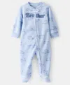 Carter's Baby Girls 2-way Zip Sleep And Play Coverall In Blue