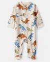 Carter's Baby Girls 2-way Zip Sleep And Play Coverall In Neutral