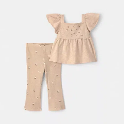 Carter's Baby Girls 2-pc. Legging Set In Brown