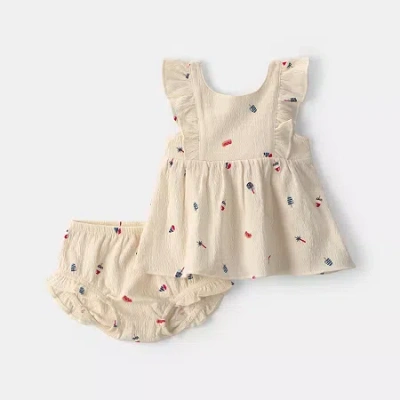 Carter's Baby Girls 2-pc. Short Set In Neutral