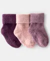 Carter's Baby Girls 3-pack Crew Bootie Socks In Multi
