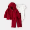 Carter's Baby Girls 3-pc. Legging Set In Red