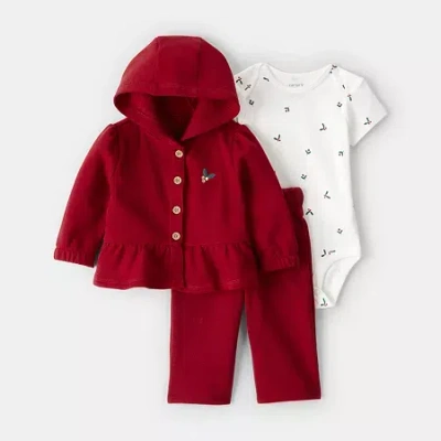 Carter's Baby Girls 3-pc. Legging Set In Red