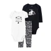 Carter's Baby Girls 3-pc. Pant Set In Black