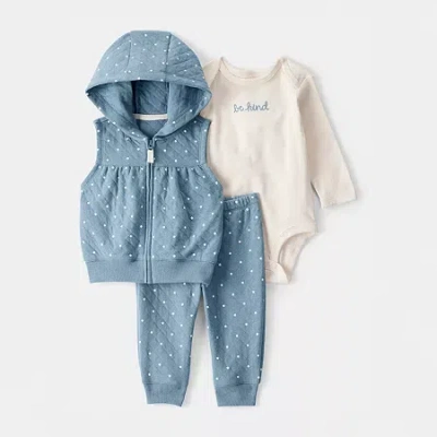 Carter's Baby Girls 3-pc. Pant Set In Blue