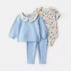 Carter's Baby Girls 3-pc. Pant Set In Blue