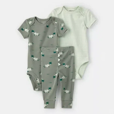 Carter's Baby Girls 3-pc. Pant Set In Green