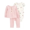 Carter's Baby Girls 3-pc. Pant Set In Multi