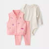 Carter's Baby Girls 3-pc. Pant Set In Pink