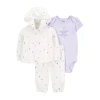 Carter's Baby Girls 3-pc. Pant Set In Animal Print
