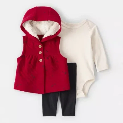 Carter's Baby Girls 3-pc. Pant Set In Animal Print