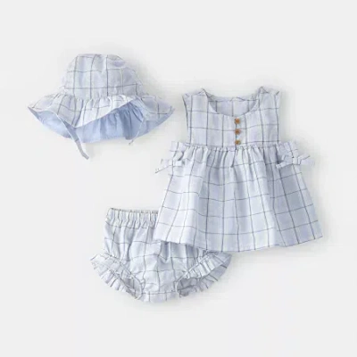 Carter's Baby Girls 3-pc. Short Set In Blue