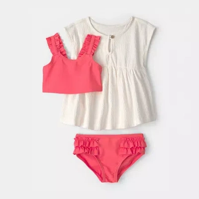 Carter's Baby Girls 3-pc. Tankini Set In Multi