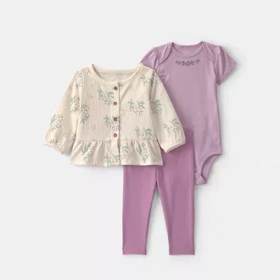 Carter's Baby Girls 3-pc. Pant Set In Multi