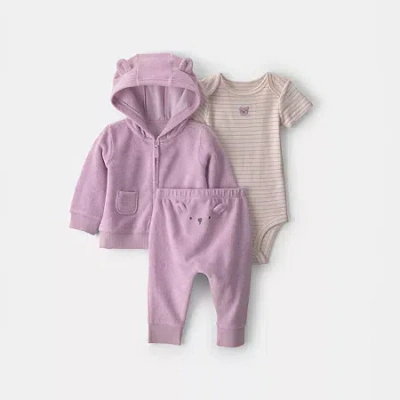 Carter's Baby Girls 3-pc. Pant Set In Purple