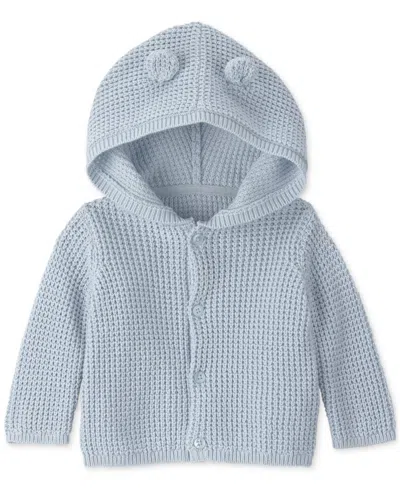 Carter's Baby Girls' And Boys' Bear Ears Long-sleeve Hooded Sweater In Blue