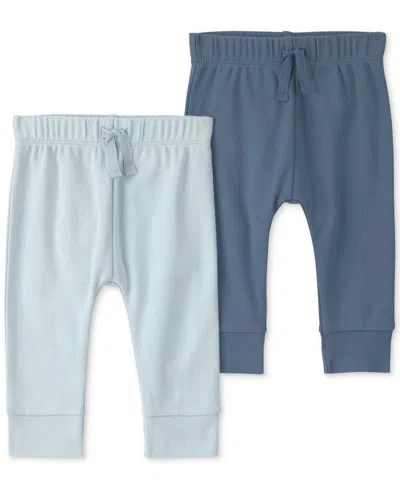 Carter's Baby Girls' And Boys' Pull-on Pants, 2-pack In Blue