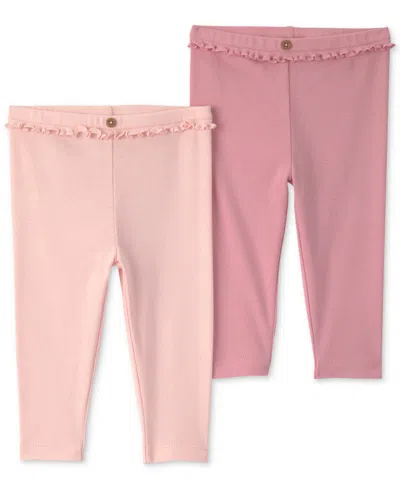Carter's Baby Girls' And Boys' Pull-on Pants, 2-pack In Multi