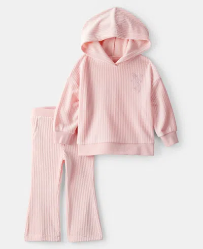 CARTER'S BABY GIRLS BALLERINA HOODIE & FLARED PANTS, 2 PIECE SET