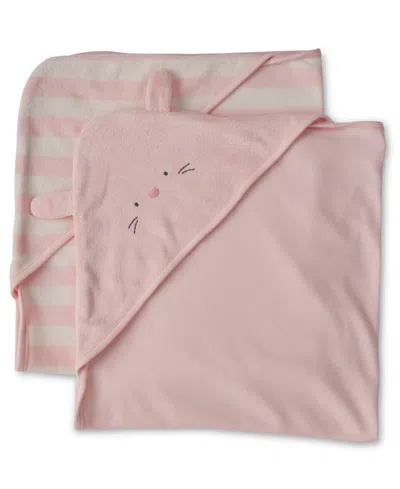 Carter's Baby Girls' Bunny Terry Towels, 2-pack In Multi