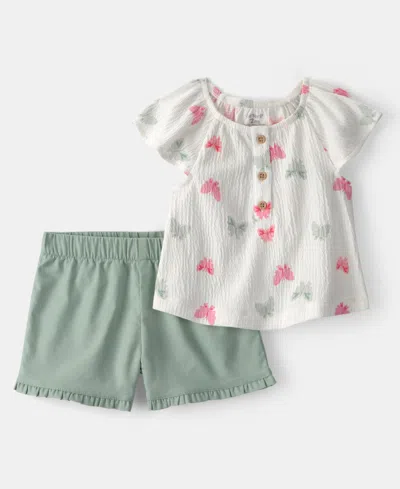 Carter's Baby Girls 2-pc. Short Set In White