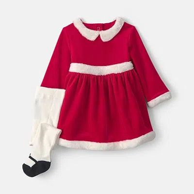 Carter's Baby Girls Cap 2-pc. Dress Set In Red