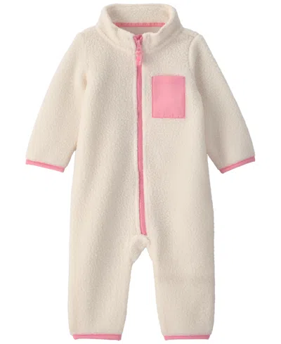 Carter's Baby Girls' Color-block Fleece Jumpsuit In Yellow