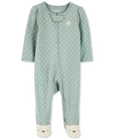 Carter's Baby Girls Cotton Bear Sleep & Play Pajamas