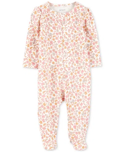 Carter's Baby Girls Cotton Floral Sleep & Play Pajamas