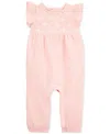 Carter's Baby Girls Cotton Gauze Jumpsuit In Pink
