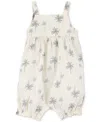 Carter's Baby Girls Cotton Palm Tree-print Tank Romper In Ivory
