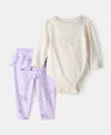 Carter's Baby Girls Daddy's Little Princess Cotton Long-sleeve Bodysuit & Pants, 2 Piece Set In Multi