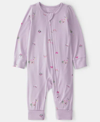 Carter's Baby Girls' Fairytale 2-way Zip Sleep And Play Pajama In Purple