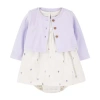 Carter's Baby Girls Fitted 2-pc. Dress Set In Purple