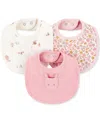 Carter's Baby Girls Floral Bibs, 3 Pack