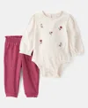 Carter's Baby Girls 2-pc. Pant Set In White