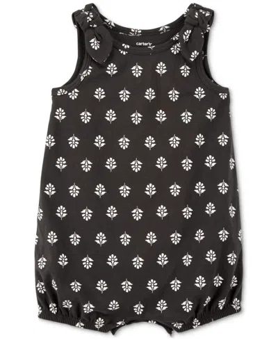 Carter's Baby Girls Floral-print Cotton Romper