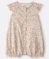 Carter's Baby Girls Floral Printed And Ruffle Detailed Snap-up Romper In Multi