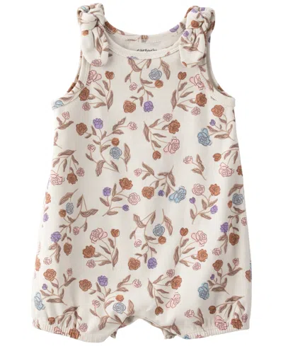 Carter's Baby Girls Sleeveless Floral Romper In Multi