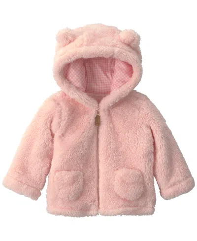 Carter's Baby Girls' Hooded Full-zip Fleece Jacket In Pink