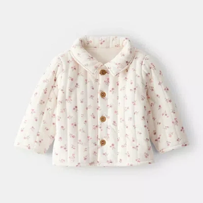 Carter's Baby Girls Long Sleeve Button Cardigan In Neutral