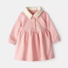 Carter's Baby Girls Long Sleeve Cuffed A-line Dress In Pink