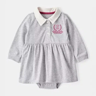 Carter's Baby Girls Long Sleeve Fitted A-line Dress In Animal Print