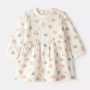 Carter's Baby Girls Long Sleeve Fitted A-line Dress In Neutral