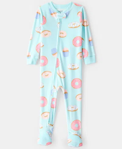 Carter's Baby Girls Long Sleeve Pajamas In Blue