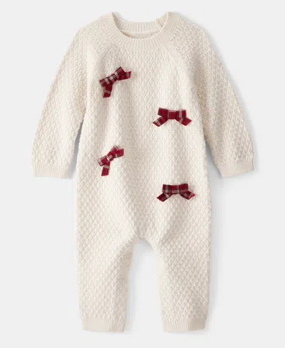Carter's Baby Girls Long Sleeves Jumpsuit In White
