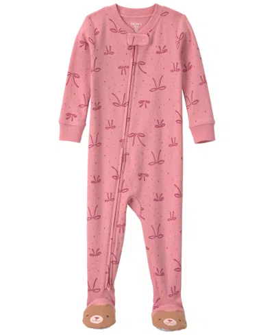 Carter's Baby Girls' Long-sleeve Pajamas In Pink